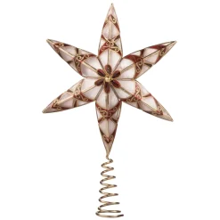 Tree Topper Star With Red Ornaments